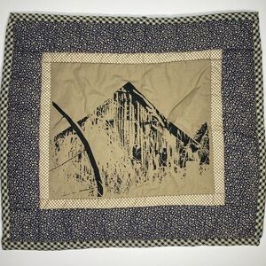 Handmade Rustic Quilted Tapestry Wall Hanging Old Barn Farmhouse